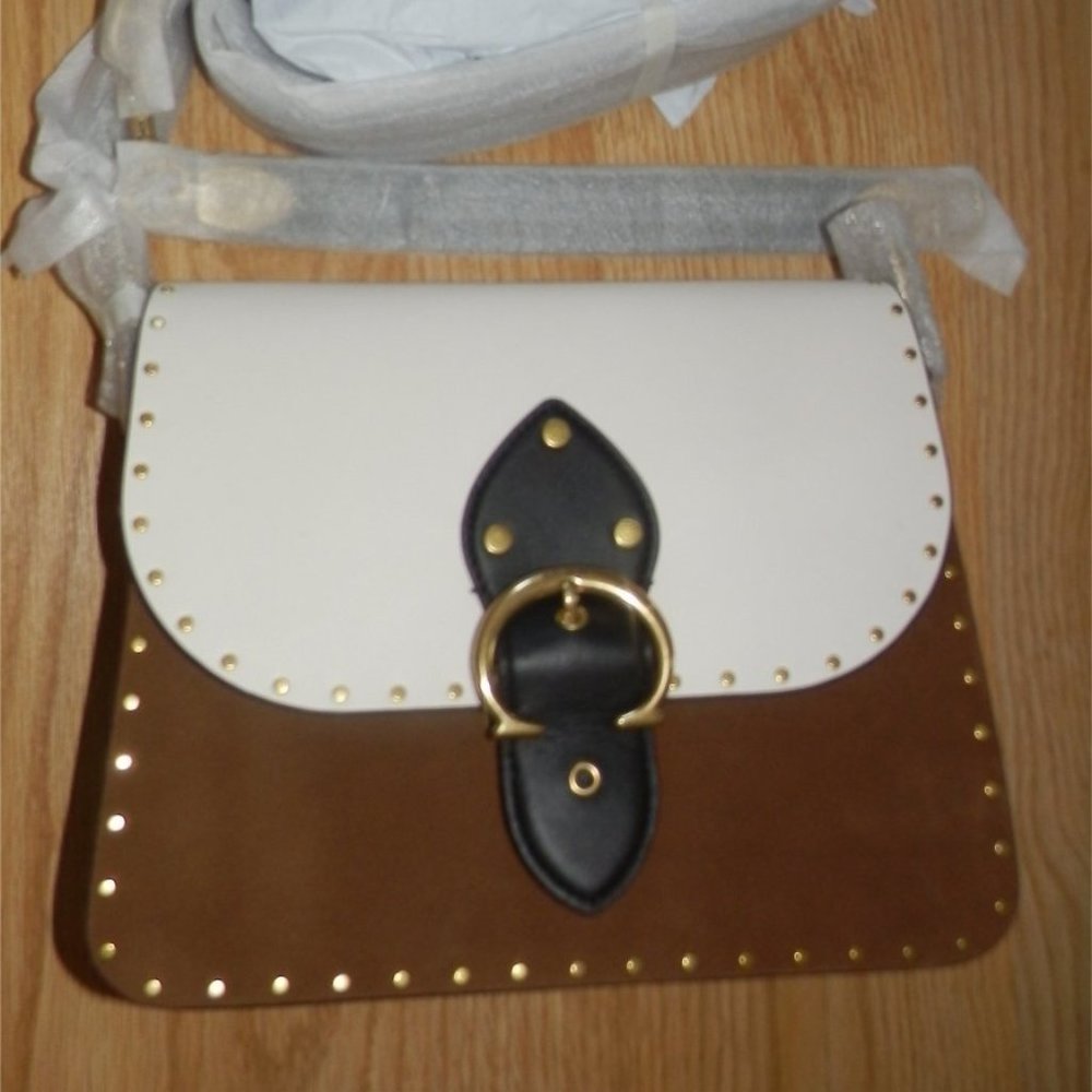 Coach Purse - Beat Colorblock Mixed Leather Flap Bag Style 4595 - NEVER WORN